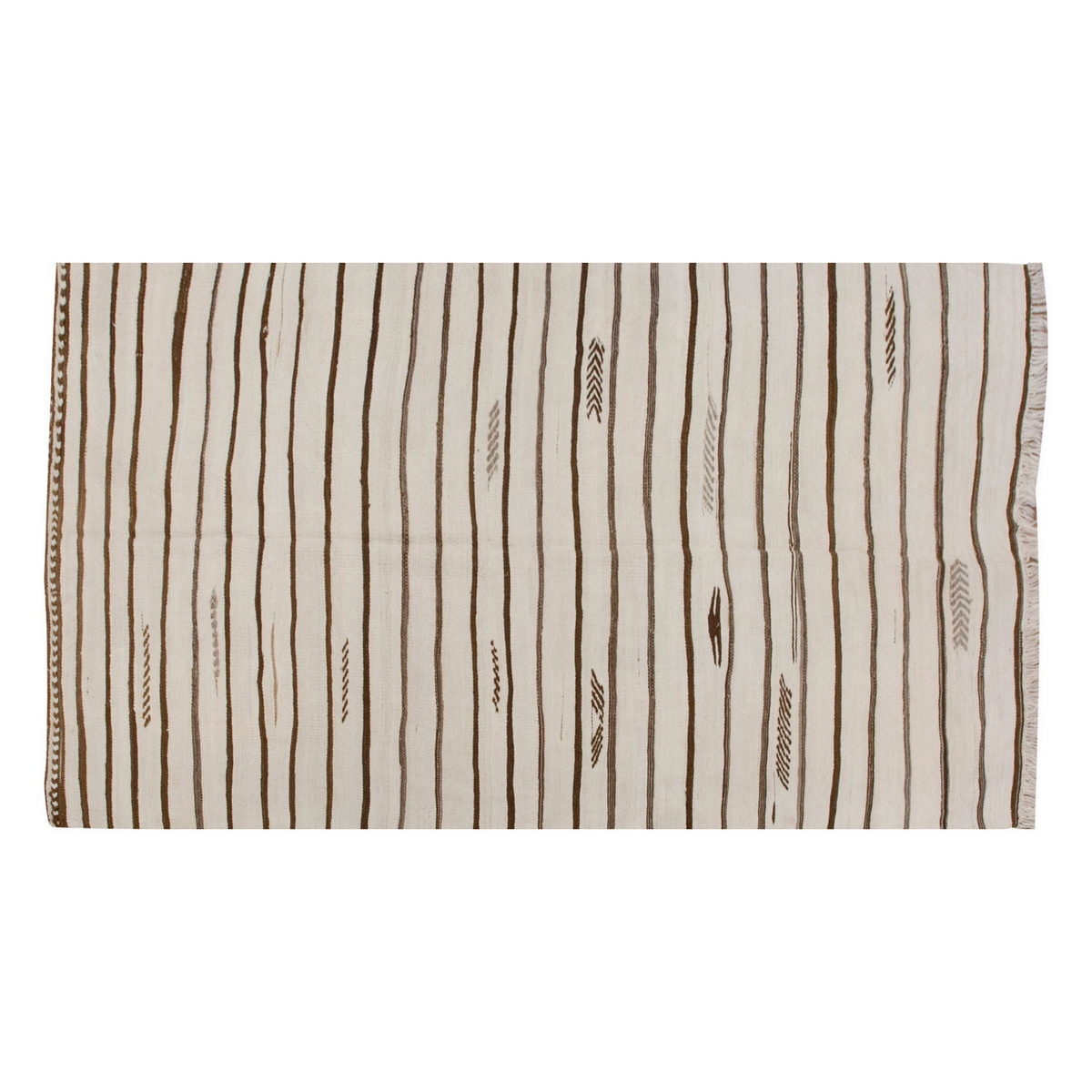 Neutral Kilim 4'9" x 8'1" feet 145 x 247 cm