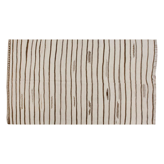 Neutral Kilim 4'9" x 8'1" feet 145 x 247 cm