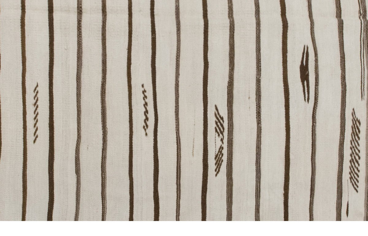 Neutral Kilim 4'9" x 8'1" feet 145 x 247 cm