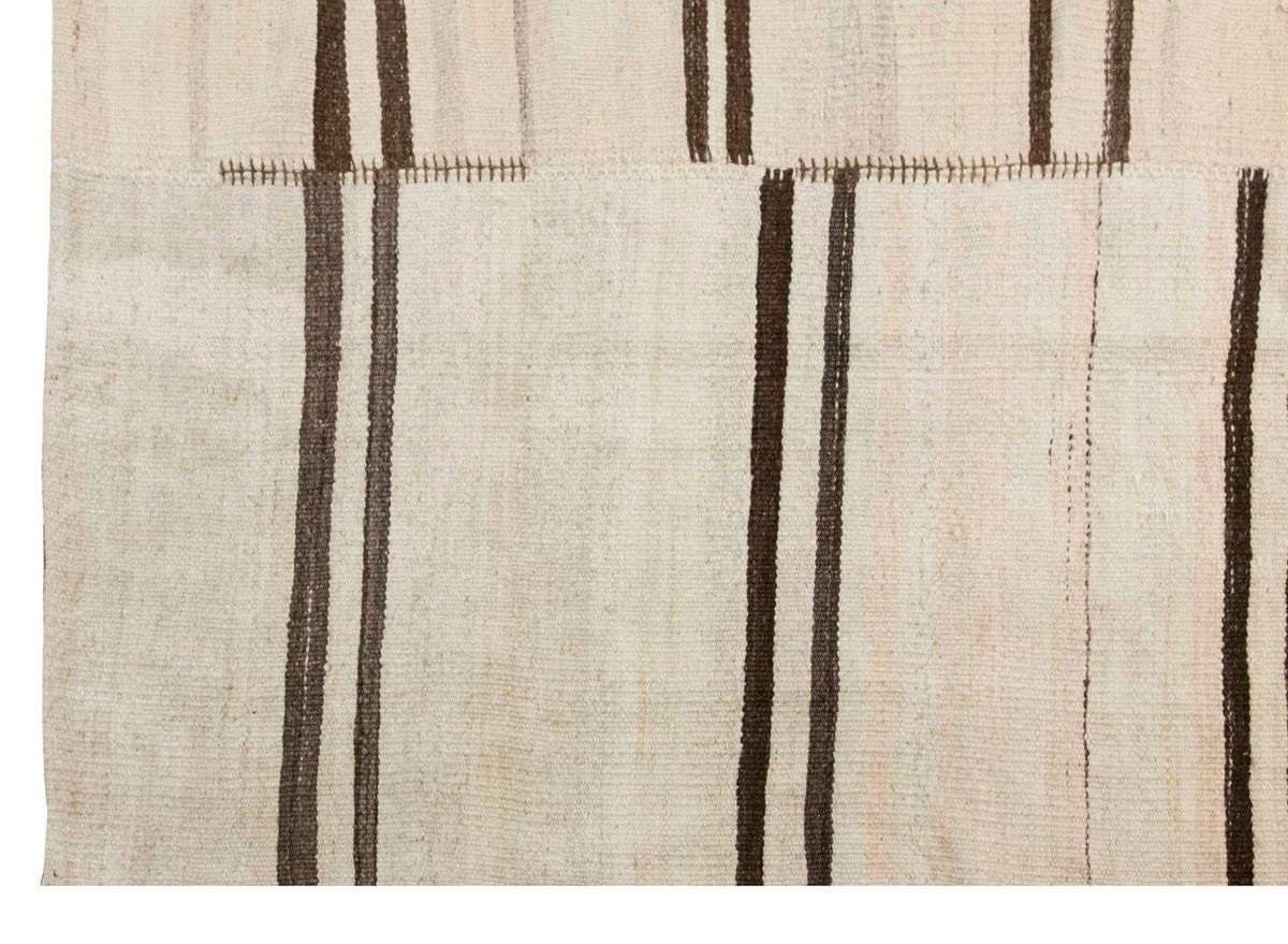 Neutral Kilim 5'11" x 7'5" feet 180 x 225 cm