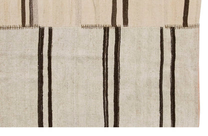 Neutral Kilim 5'11" x 7'5" feet 180 x 225 cm