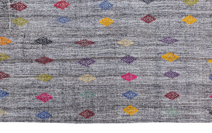 Neutral Kilim 5'2" x 10'4" feet 158 x 315 cm