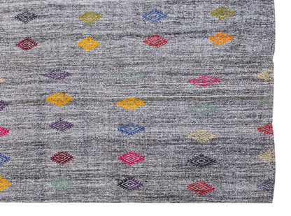 Neutral Kilim 5'2" x 10'4" feet 158 x 315 cm