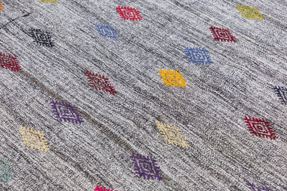 Neutral Kilim 5'2" x 10'4" feet 158 x 315 cm