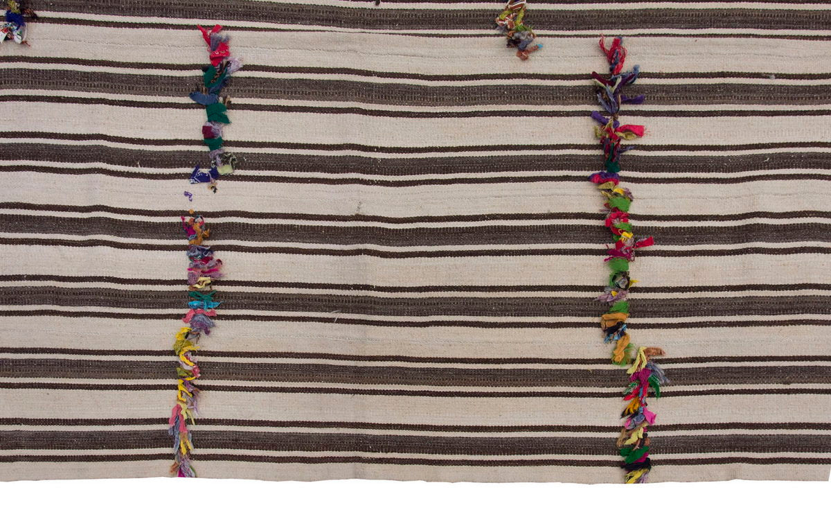 Neutral Kilim 5'6" x 13'7" feet  167 x 415 cm