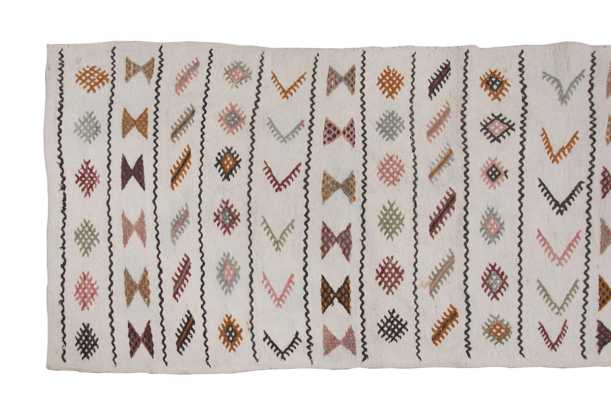 Neutral Kilim 5'9" x 12'2" feet  175 x 370 cm