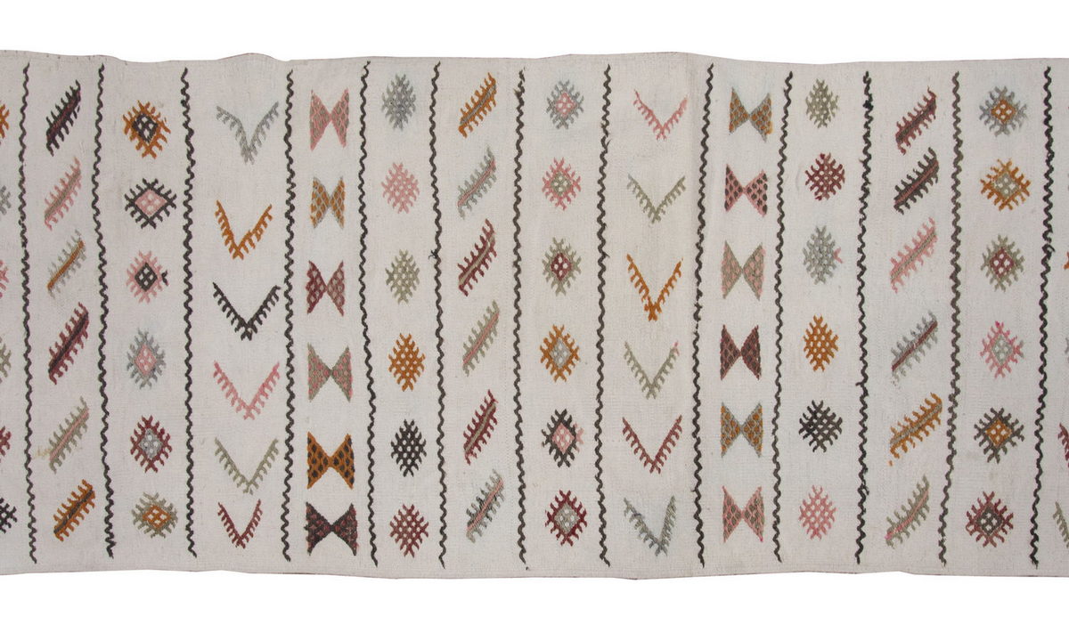 Neutral Kilim 5'9" x 12'2" feet  175 x 370 cm