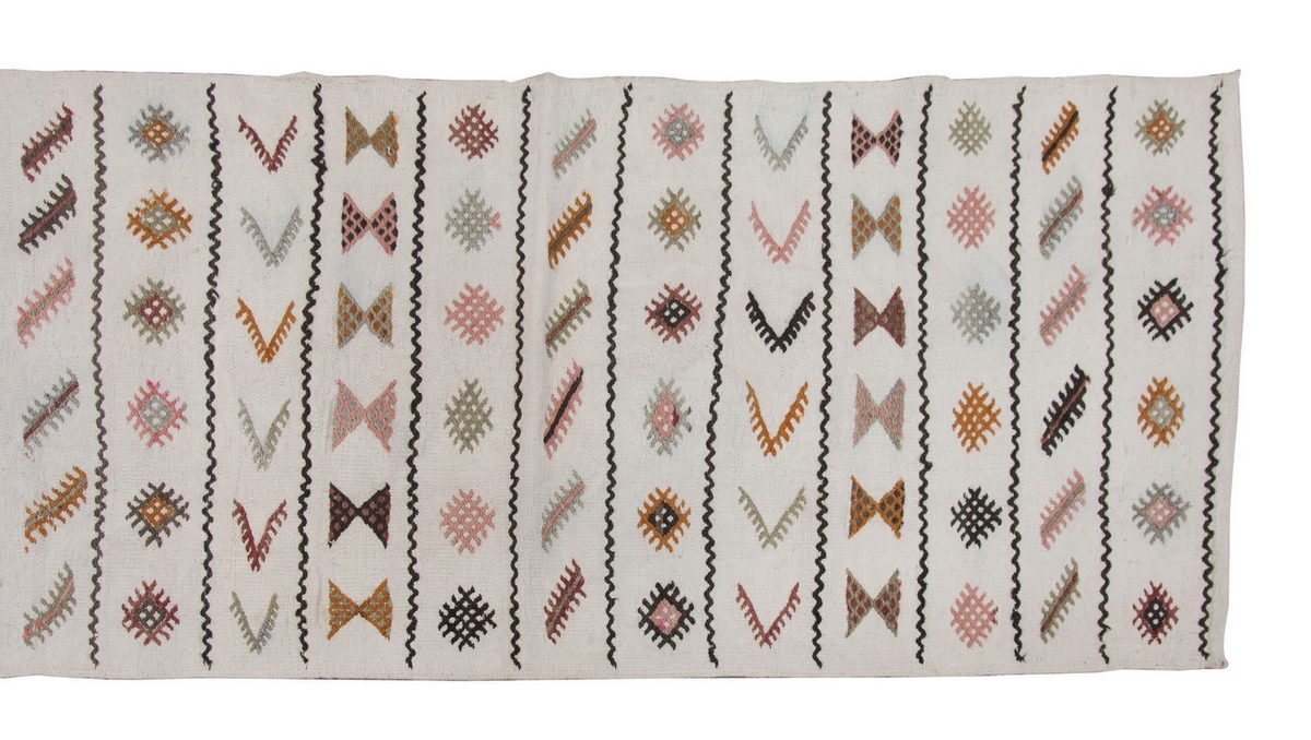 Neutral Kilim 5'9" x 12'2" feet  175 x 370 cm
