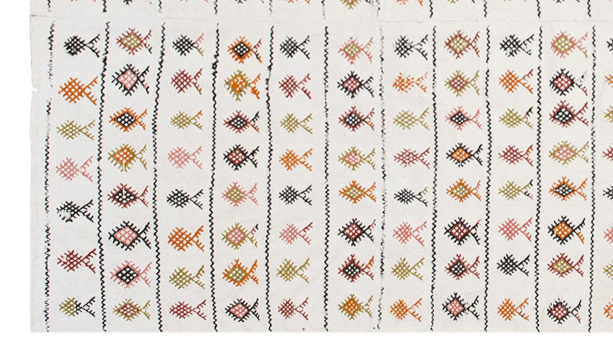 Neutral Kilim 6'10" x 14'2" feet 208 x 432 cm