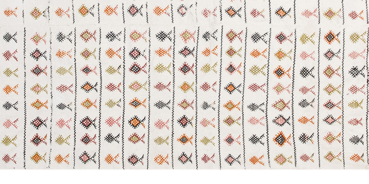 Neutral Kilim 6'10" x 14'2" feet 208 x 432 cm