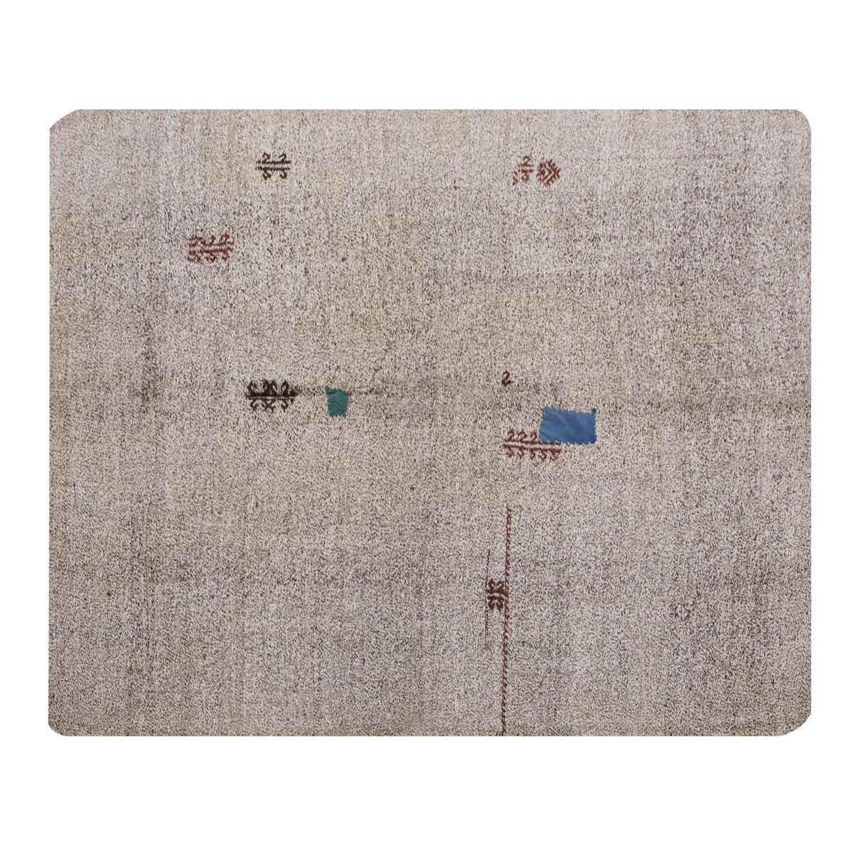 Neutral Kilim 6'11" x 8'7" feet 212 x 262 cm