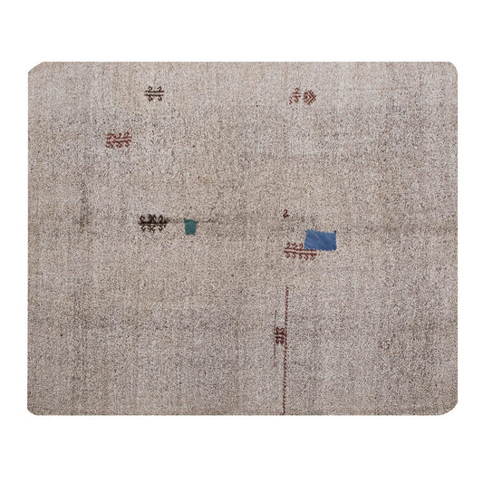 Neutral Kilim 6'11" x 8'7" feet 212 x 262 cm