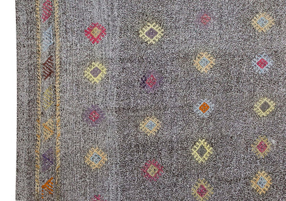 Neutral Kilim 6'2" x 8'2" feet 188 x 250 cm