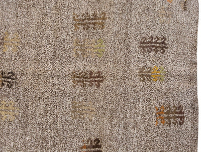 Neutral Kilim 6'3" x 9'1" feet 190 x 277 cm