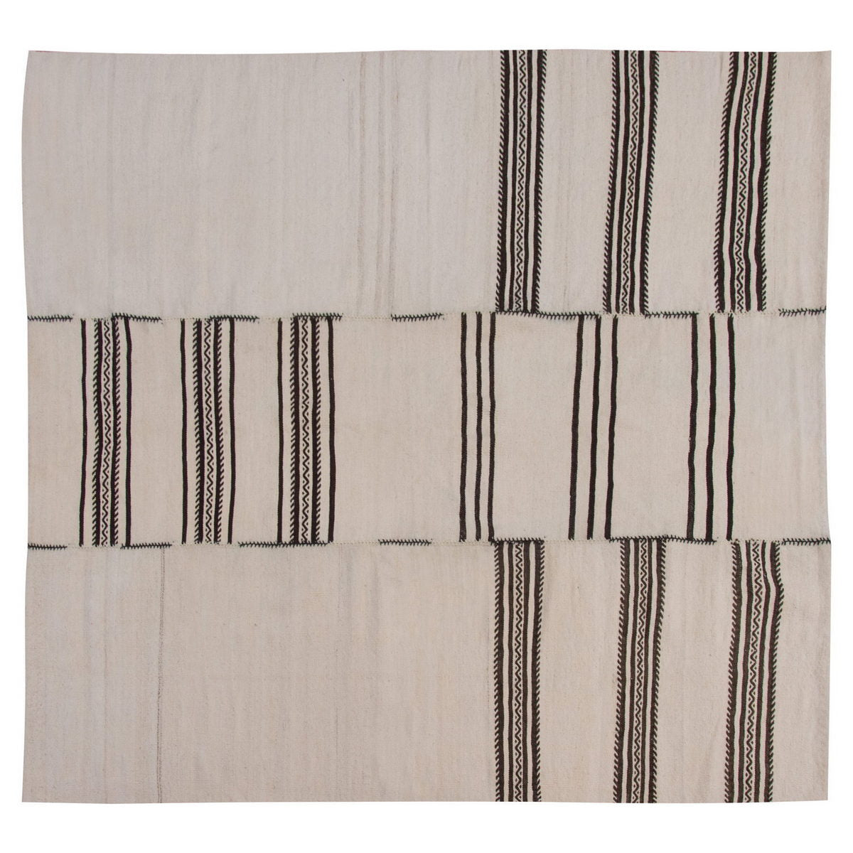 Neutral Kilim 6'4" x 6'6" feet 194 x 198 cm