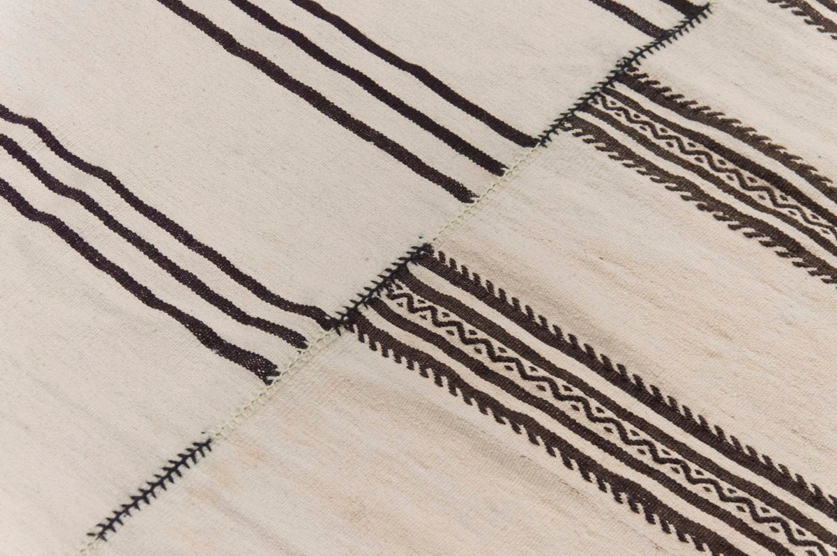 Neutral Kilim 6'4" x 6'6" feet 194 x 198 cm