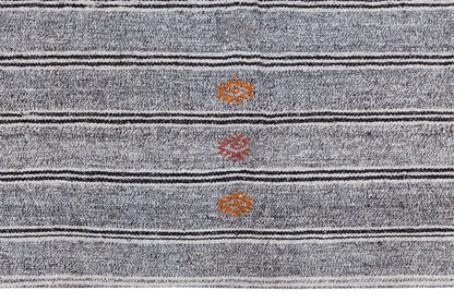 Neutral Kilim 6'6" x 8'3" feet 198 x 252 cm