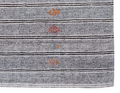 Neutral Kilim 6'6" x 8'3" feet 198 x 252 cm