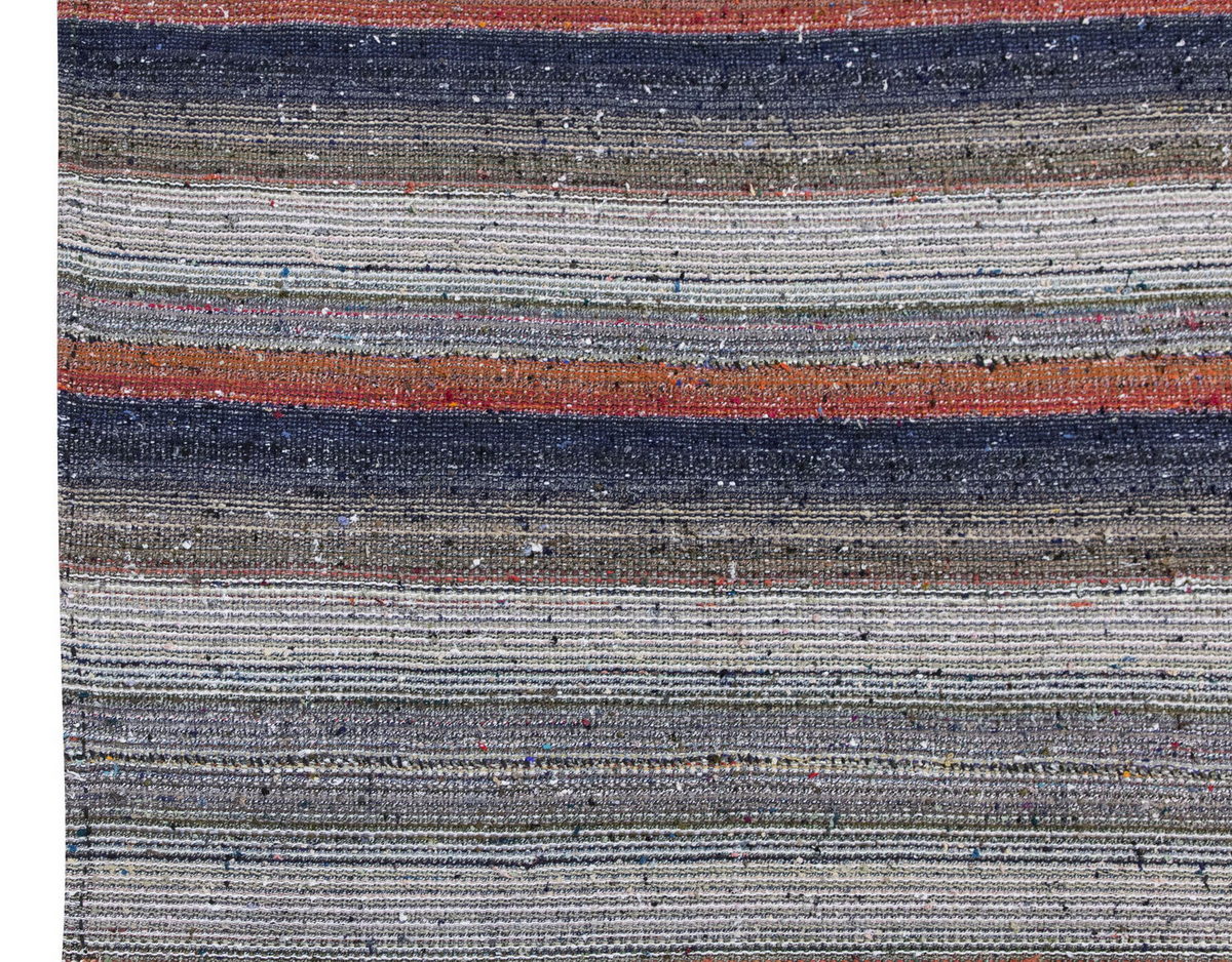 Neutral Kilim 6'8" x 12'4" feet 204 x 375 cm