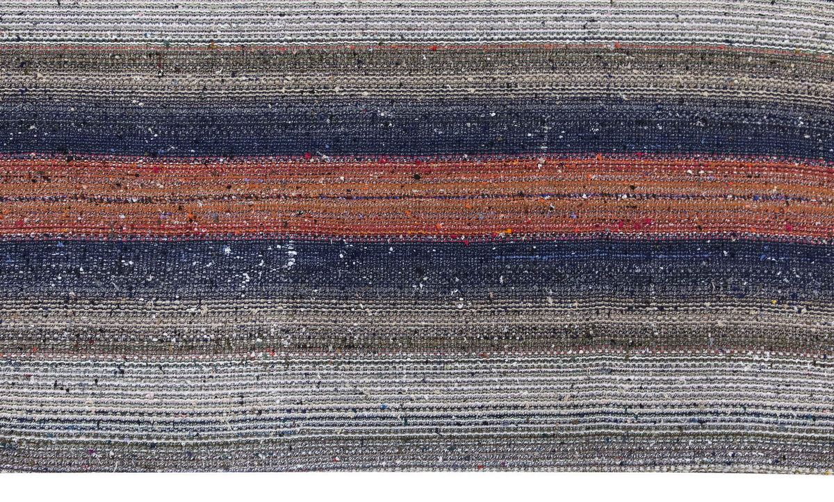 Neutral Kilim 6'8" x 12'4" feet 204 x 375 cm