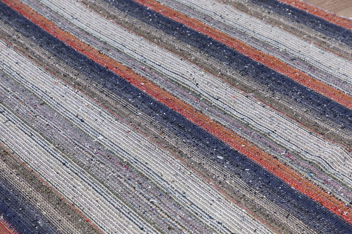 Neutral Kilim 6'8" x 12'4" feet 204 x 375 cm