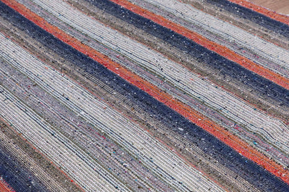 Neutral Kilim 6'8" x 12'4" feet 204 x 375 cm