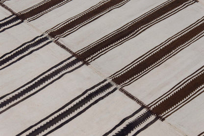 Neutral Kilim 7'4" x 12'3" feet 223 x 312 cm