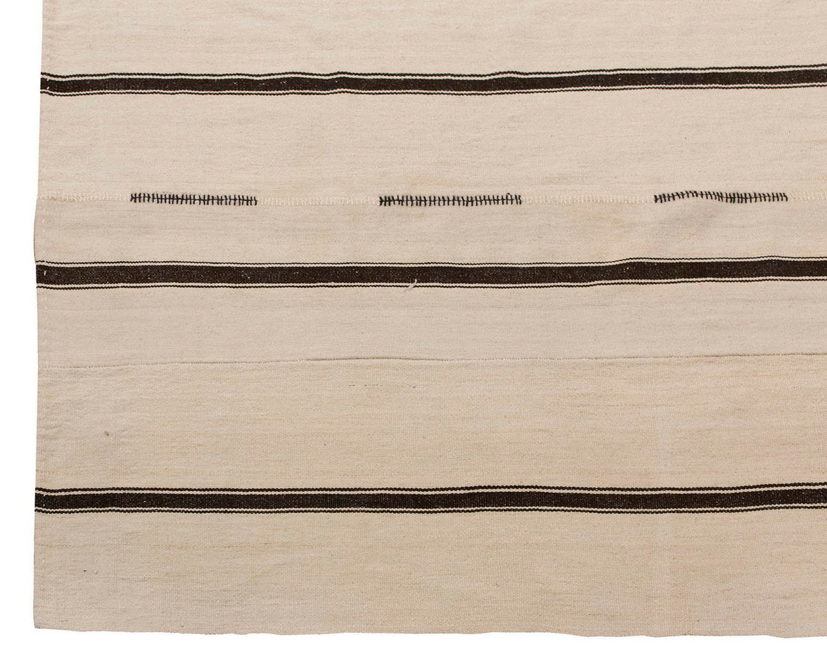 Neutral Kilim 7'9" x 10'8" feet 235 x 324 cm