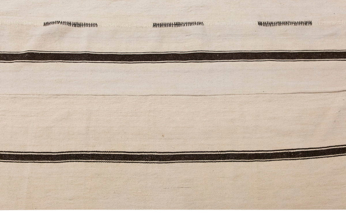 Neutral Kilim 7'9" x 10'8" feet 235 x 324 cm