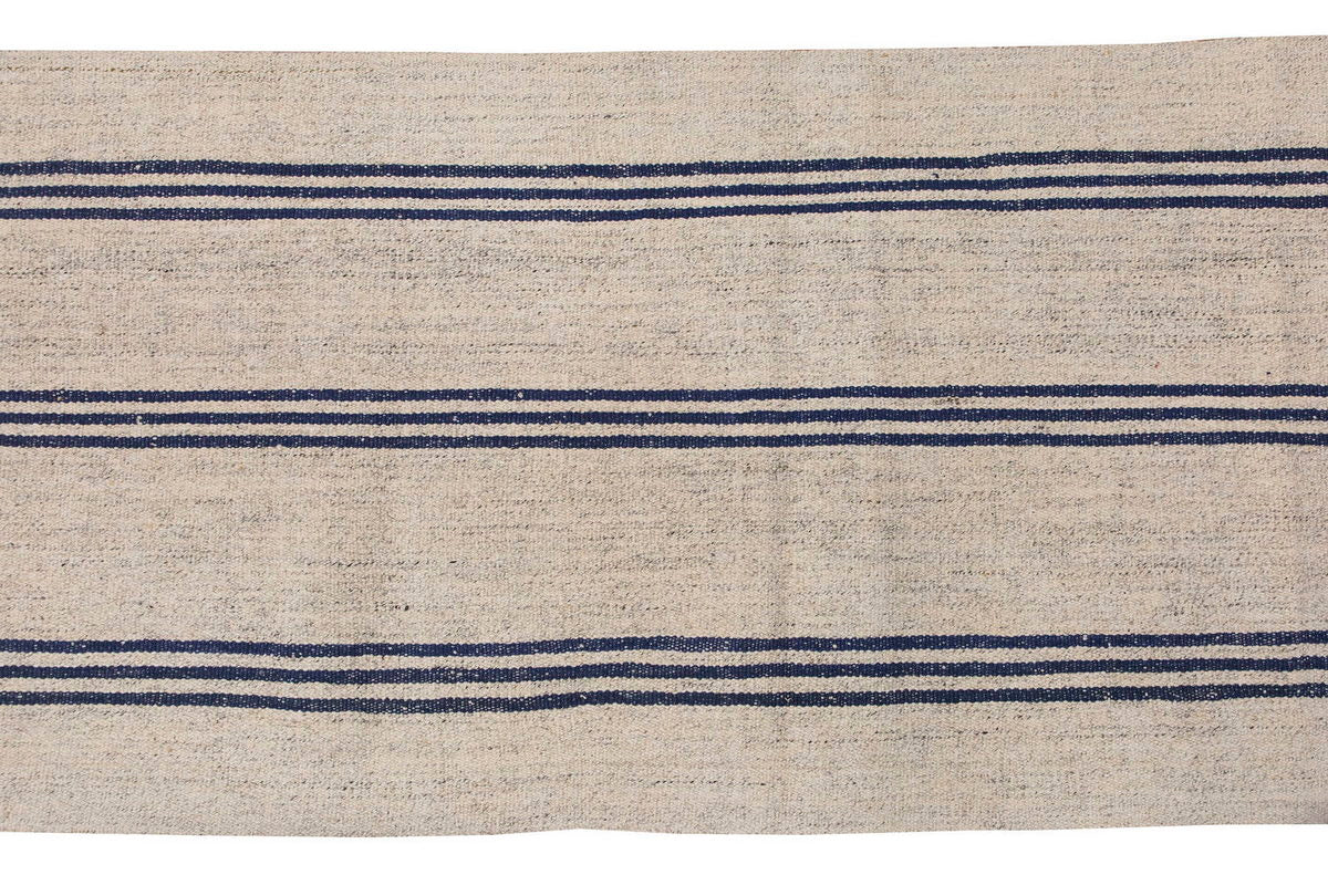 Neutral Kilim Runner 2'5" x 27'3" feet 74 x 830 cm