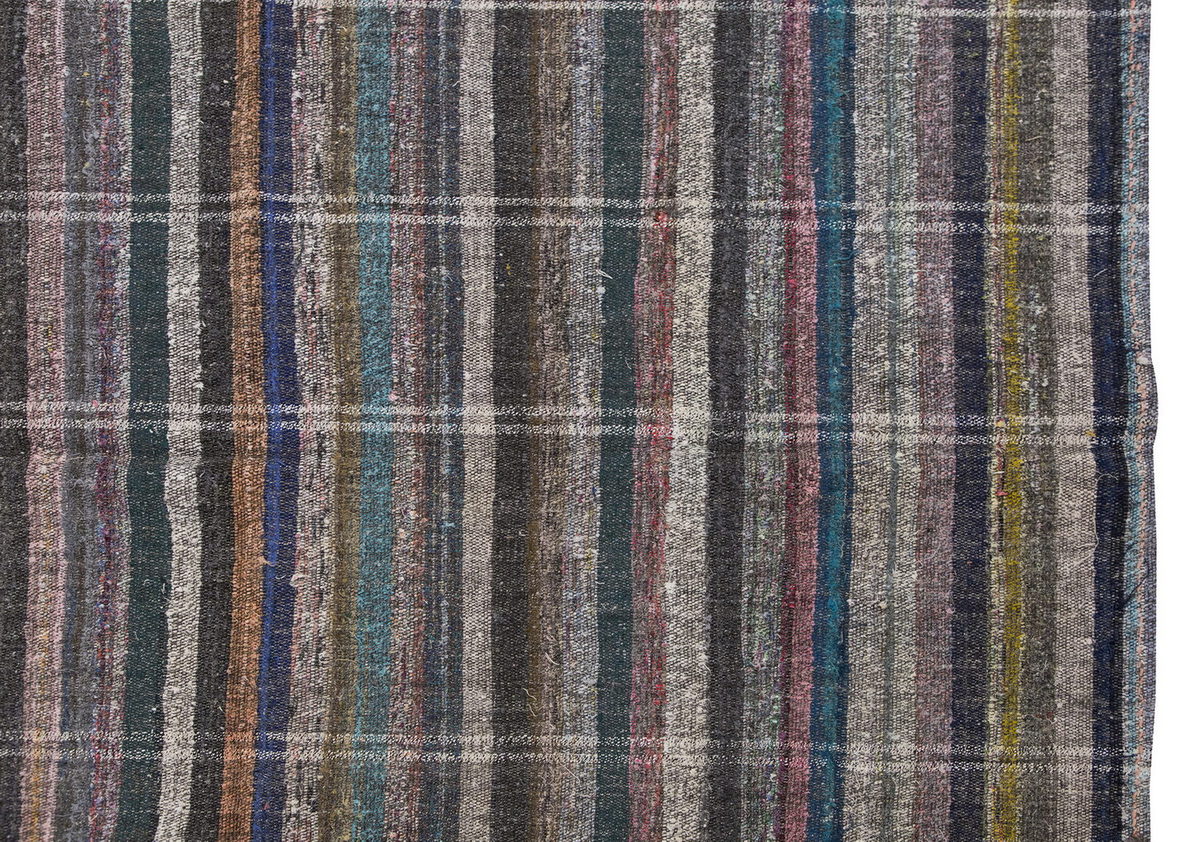 Neutral Kilim Runner 4'6" x 11'11" feet 138 x 362 cm