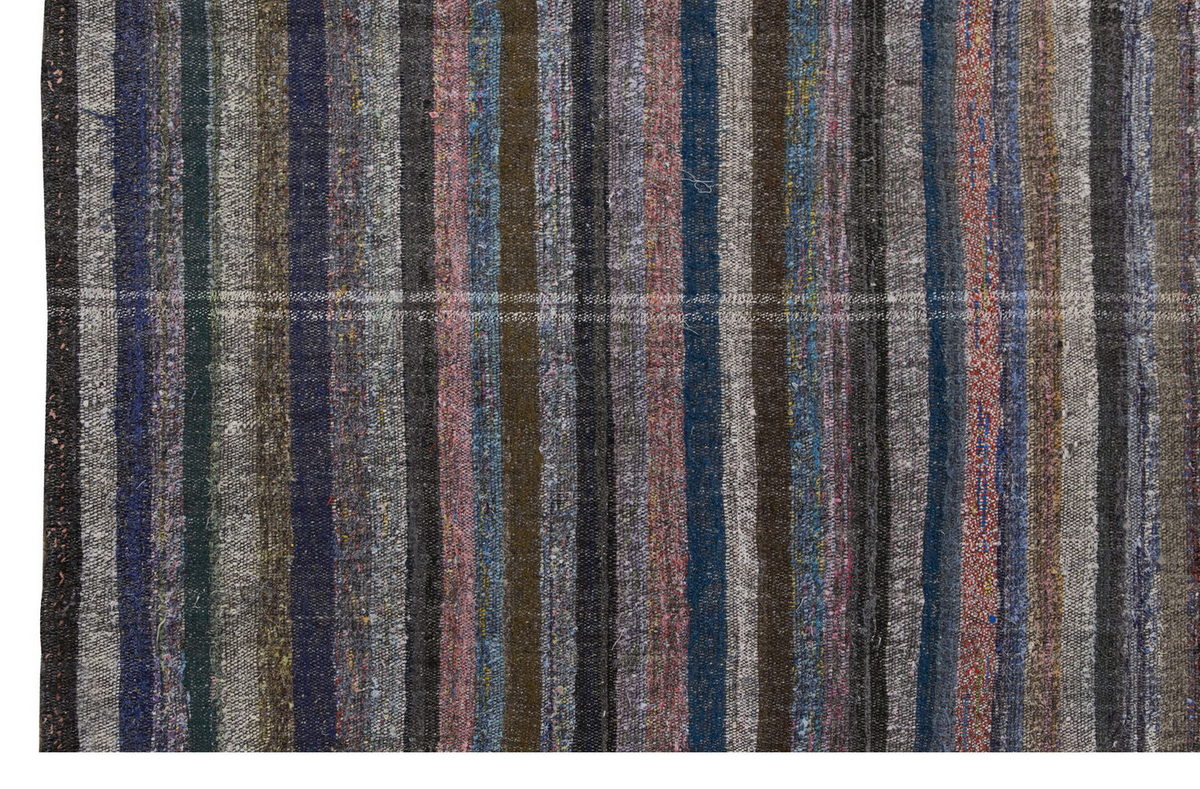 Neutral Kilim Runner 4'6" x 11'11" feet 138 x 362 cm