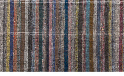 Neutral Kilim Runner 4'6" x 11'11" feet 138 x 362 cm