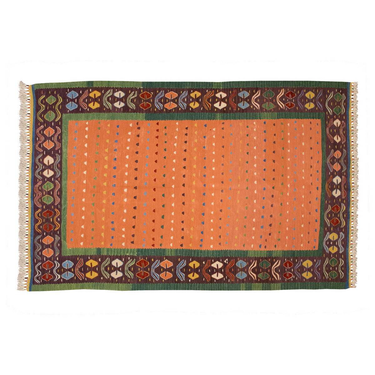 New Handmade Kilim 4'6 x 6'6 feet 136 x 198 cm