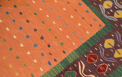New Handmade Kilim 4'6 x 6'6 feet 136 x 198 cm