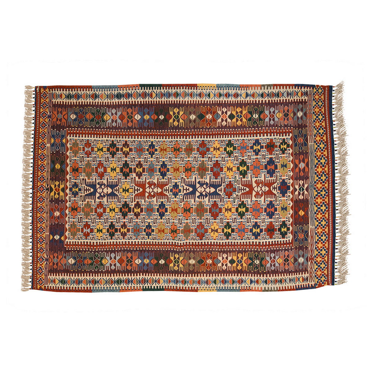 New Handmade Kilim 4'7 x 7'5 feet 140 x 225 cm