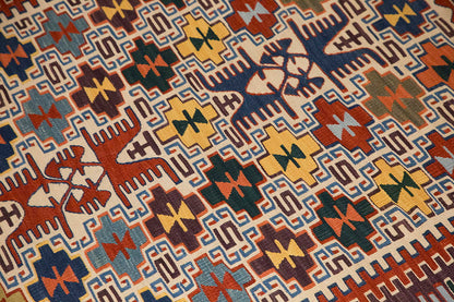 New Handmade Kilim 4'7 x 7'5 feet 140 x 225 cm
