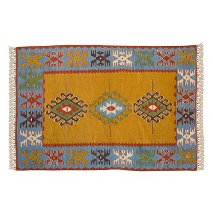 New Handmade Kilim 4.9 x 6.3 feet 145 x 190 cm