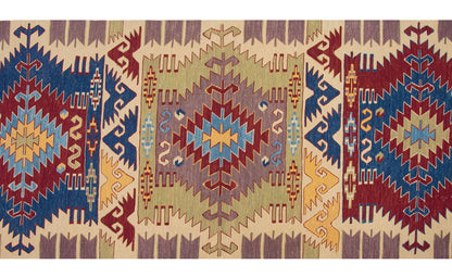 New Kilim Rug, Natural Color Kilim, 2'8 x 7'3 feet Kilim, 3x7 Kilim Rug,Turkish Kilim Rug,Oushak Kilim,Handwoven Kilim,Handspun Wool Kilim Rug
