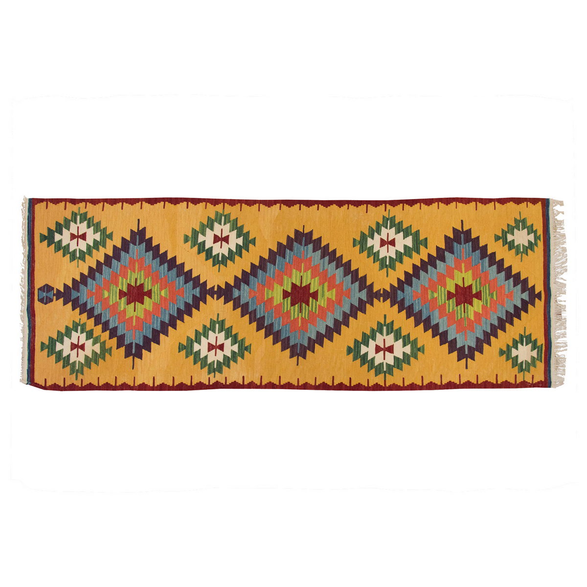 New Kilim Rug, Natural Color Kilim, 2'8 x 7 feet Kilim, 3x7 Kilim Rug,Turkish Kilim Rug,Oushak Kilim,Handwoven Kilim,Handspun Wool Kilim Rug