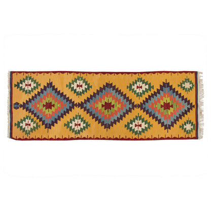 New Kilim Rug, Natural Color Kilim, 2'8 x 7 feet Kilim, 3x7 Kilim Rug,Turkish Kilim Rug,Oushak Kilim,Handwoven Kilim,Handspun Wool Kilim Rug