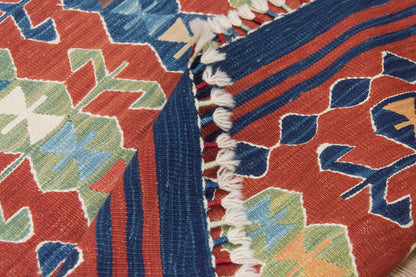 New Kilim Rug, Natural Color Kilim, 2'8x7'7 feet Kilim, 3x8 Kilim Rug,Turkish Kilim Rug,Oushak Kilim,Handwoven Kilim,Handspun Wool Kilim Rug