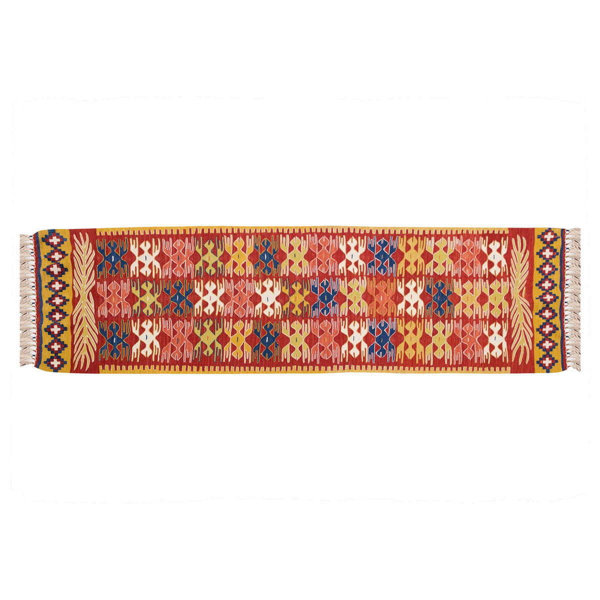 New Kilim Rug, Natural Color Kilim, 2.4x7.7 feet Kilim, 2x8 Kilim Rug,Turkish Kilim Rug,Oushak Kilim,Handwoven Kilim,Handspun Wool Kilim Rug
