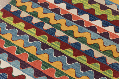 New Kilim Rug, Natural Color Kilim, 2.7x7 feet Kilim, 3x7 Kilim Rug,Turkish Kilim Rug,Oushak Kilim,Handwoven Kilim,Handspun Wool Kilim Rug