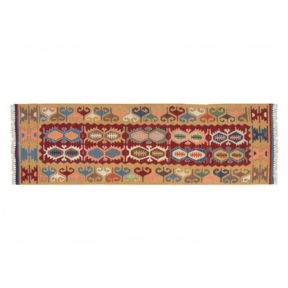 New Kilim Rug, Natural Color Kilim, 2.9x8.3 feet Kilim, 3x8 Kilim Rug,Turkish Kilim Rug,Oushak Kilim,Handwoven Kilim,Handspun Wool Kilim Rug