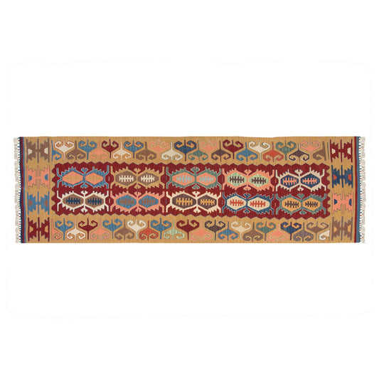 New Kilim Rug, Natural Color Kilim, 2.9x8.3 feet Kilim, 3x8 Kilim Rug,Turkish Kilim Rug,Oushak Kilim,Handwoven Kilim,Handspun Wool Kilim Rug