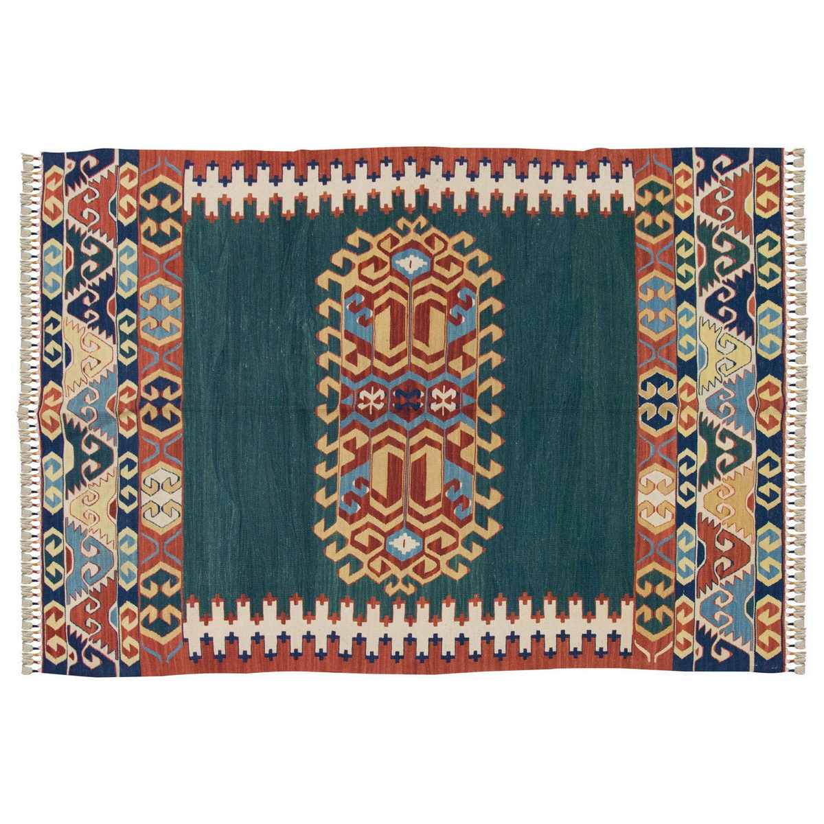 New Kilim Rug, Natural Color Kilim, 3.8x5.4 feet Kilim, 4x5 Kilim Rug,Turkish Kilim Rug,Oushak Kilim,Handwoven Kilim,Handspun Wool Kilim Rug