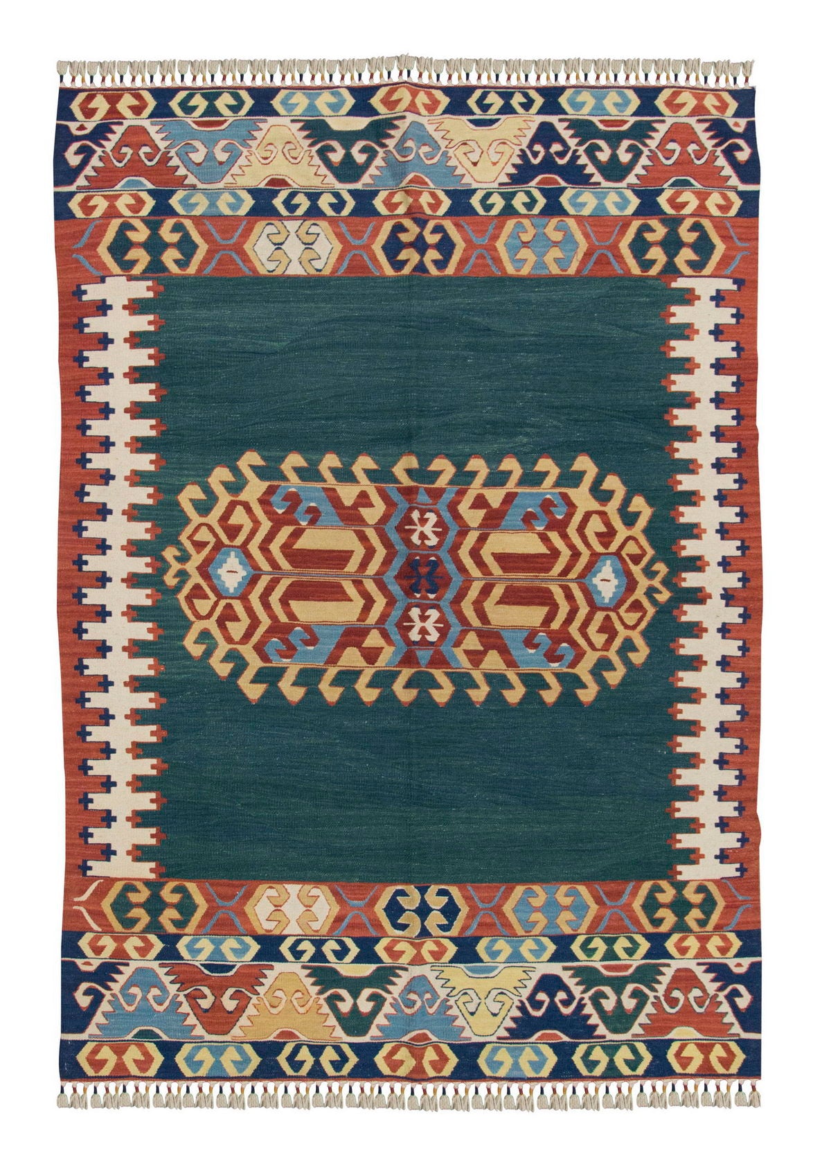 New Kilim Rug, Natural Color Kilim, 3.8x5.4 feet Kilim, 4x5 Kilim Rug,Turkish Kilim Rug,Oushak Kilim,Handwoven Kilim,Handspun Wool Kilim Rug