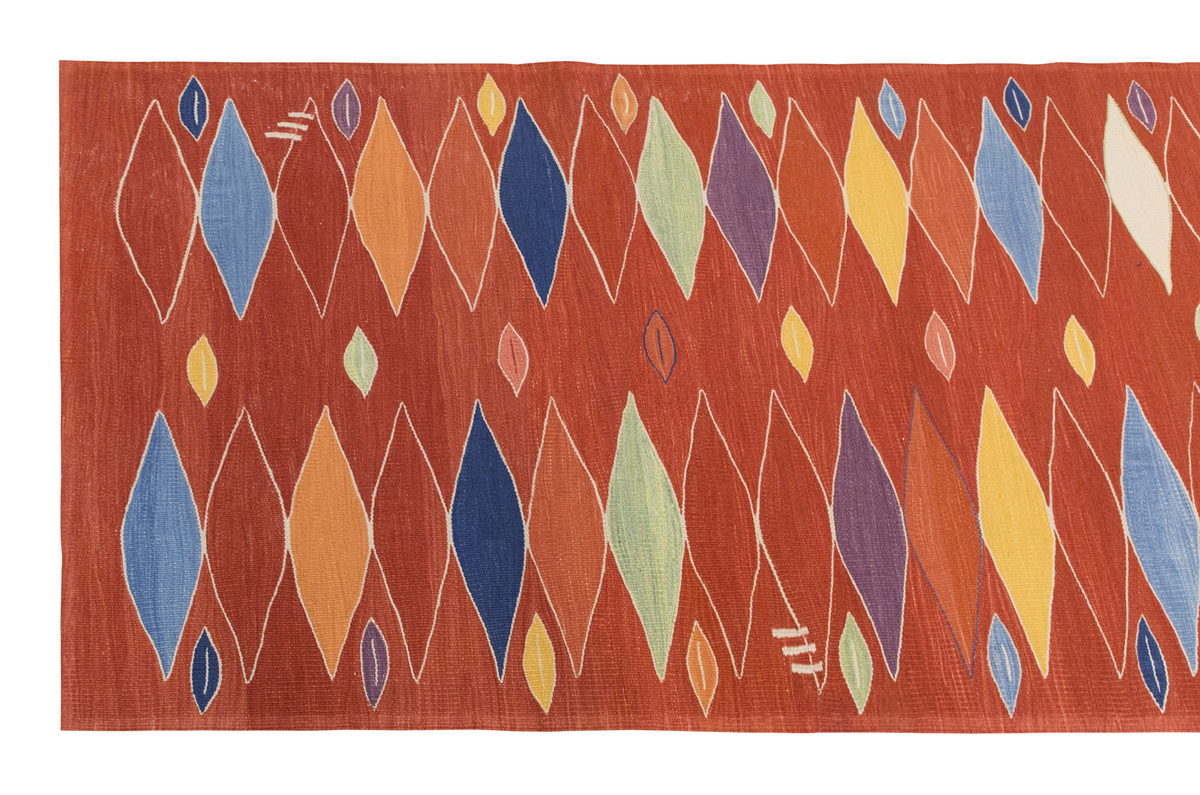 New Kilim Rug, Natural Color Kilim, 3x10 feet Kilim, 3x10 Kilim Rug,Turkish Kilim Rug,Oushak Kilim,Handwoven Kilim,Handspun Wool Kilim Rug