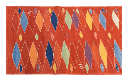 New Kilim Rug, Natural Color Kilim, 3x10 feet Kilim, 3x10 Kilim Rug,Turkish Kilim Rug,Oushak Kilim,Handwoven Kilim,Handspun Wool Kilim Rug